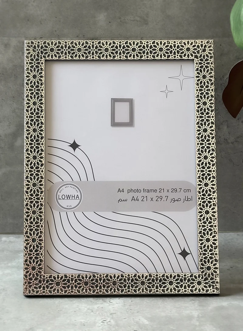 LOWHA Ornate Tabletop Picture Photo Frame with MDF Backing Includes Built-in Stand and Acrylic Front