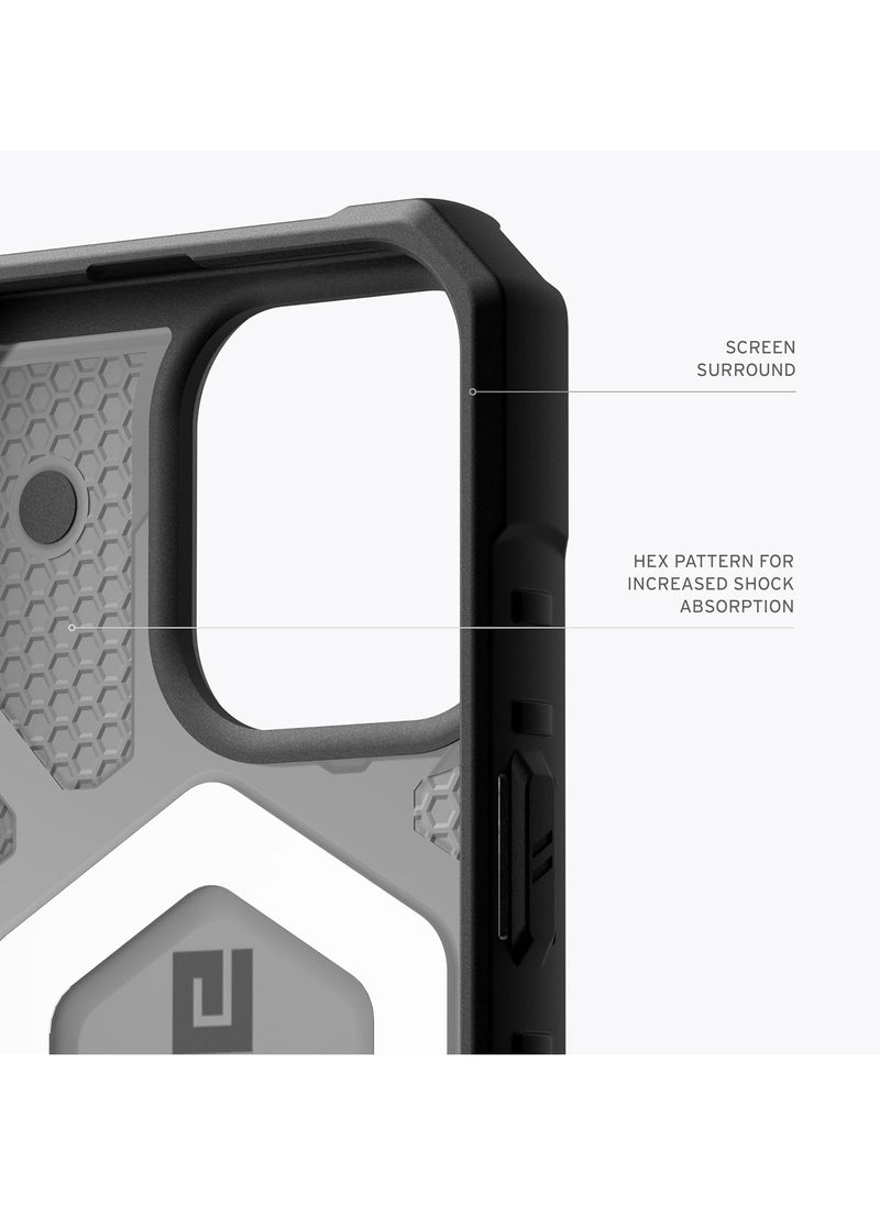 UAG - UAG Pathfinder Clear for iPhone 15 Pro Max case cover [18 Feet Drop tested] MagSafe compatible - Ash | Black - Image 1
