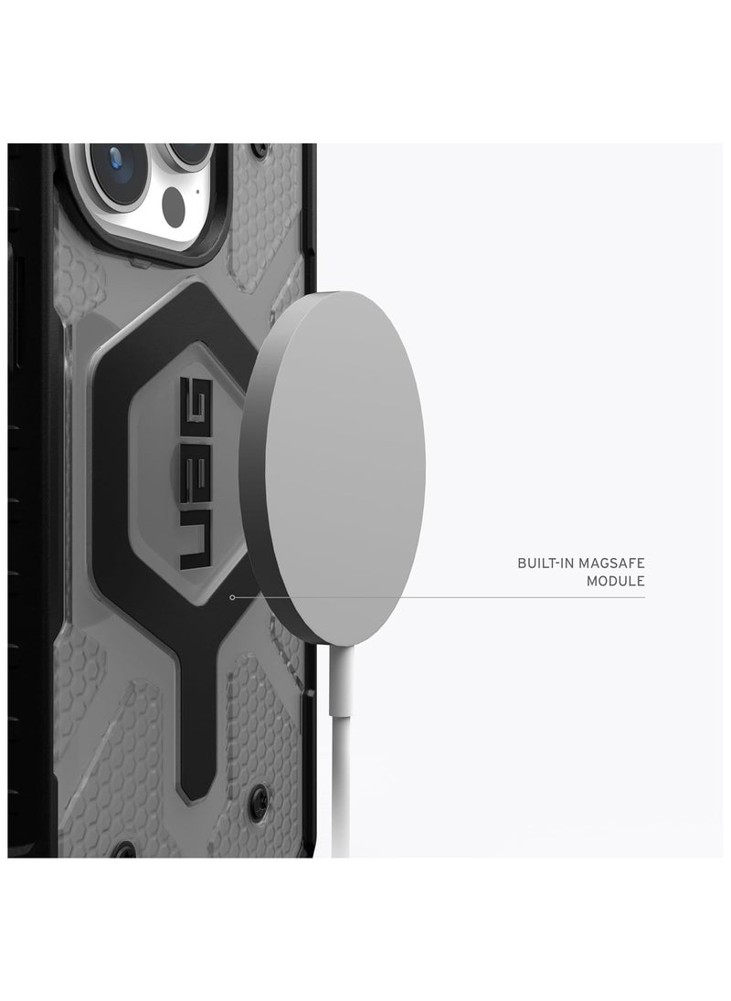 UAG - UAG Pathfinder Clear for iPhone 15 Pro Max case cover [18 Feet Drop tested] MagSafe compatible - Ash | Black - Image 1