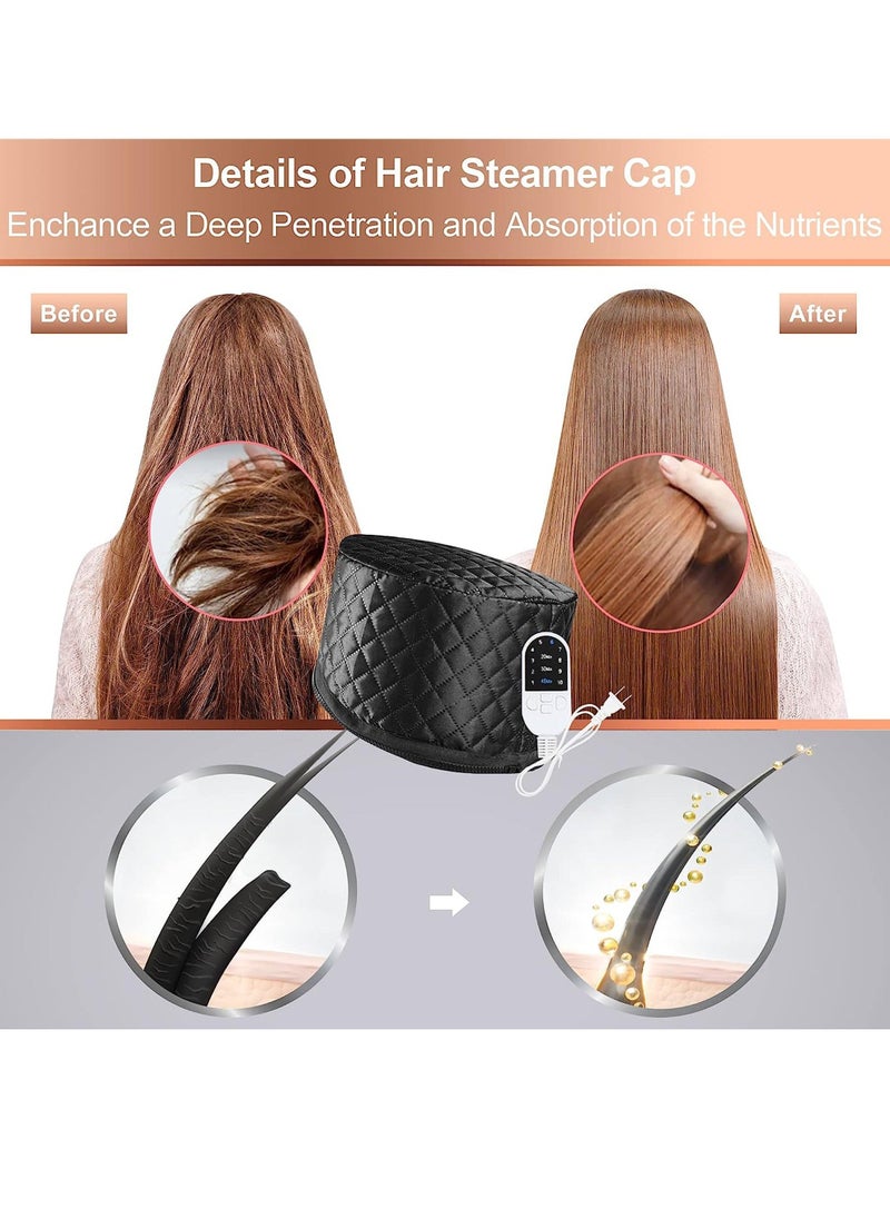 Generic Heat Cap for Deep Conditioning with 10-level Heats Up Quickly, Thermal Cap for Hair Steamer Cap for Natural Hair Portable Electric Heat Hair Spa Cap for Home Use  - Image 2