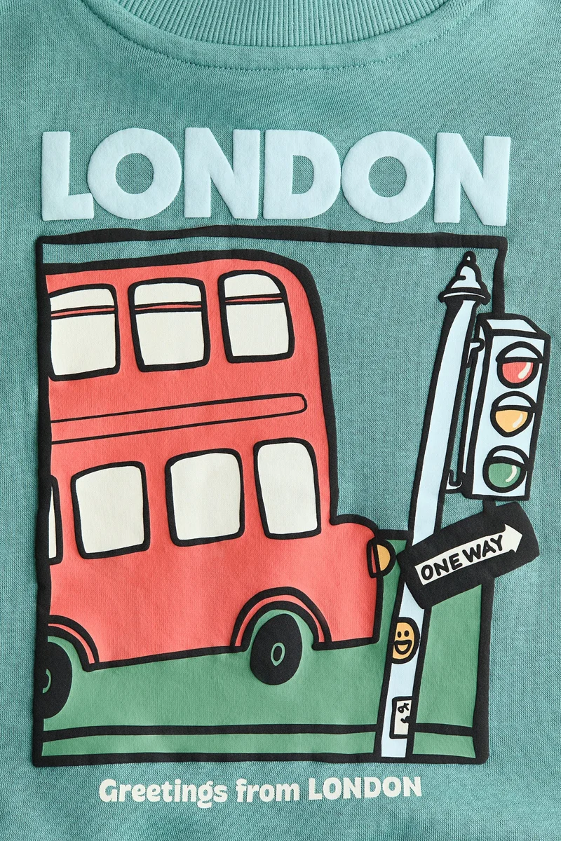 اتش اند ام سويت شيرت بطبعة