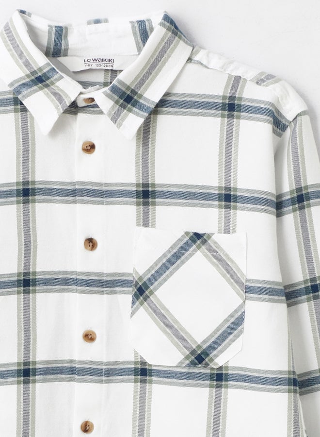 LC WAIKIKI Comfortable Fit Plaid Boy Shirt - Image 2
