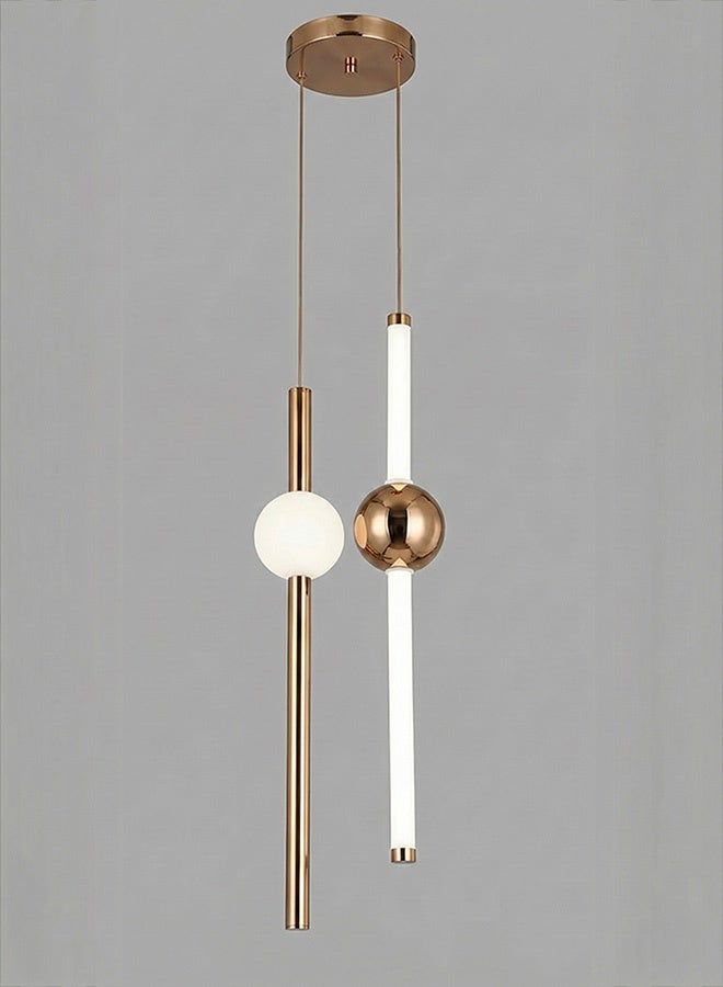  سبولكس سبولوكس للإضاءة العصرية، ضوء، معلّق LED مزدوج وفاخر، باللون البرونزي، ‎60×10 سم‎، مناسب لغرفة النوم وغرفة المعيشة، إضاءة جانب السرير - Image 1