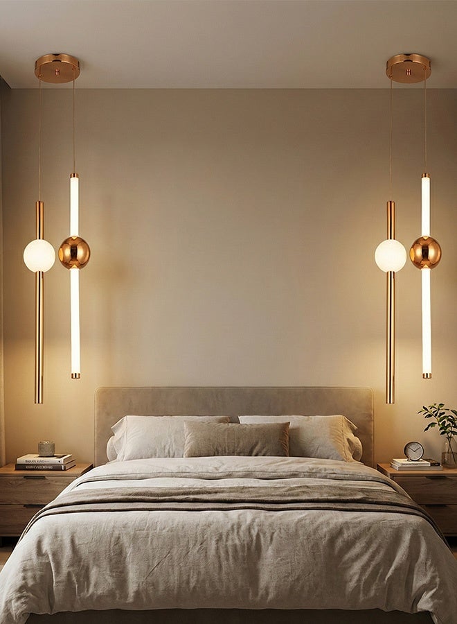  سبولكس سبولوكس للإضاءة العصرية، ضوء، معلّق LED مزدوج وفاخر، باللون البرونزي، ‎60×10 سم‎، مناسب لغرفة النوم وغرفة المعيشة، إضاءة جانب السرير - Image 2