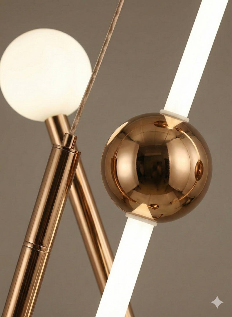  سبولكس سبولوكس للإضاءة العصرية، ضوء، معلّق LED مزدوج وفاخر، باللون البرونزي، ‎60×10 سم‎، مناسب لغرفة النوم وغرفة المعيشة، إضاءة جانب السرير - Image 3