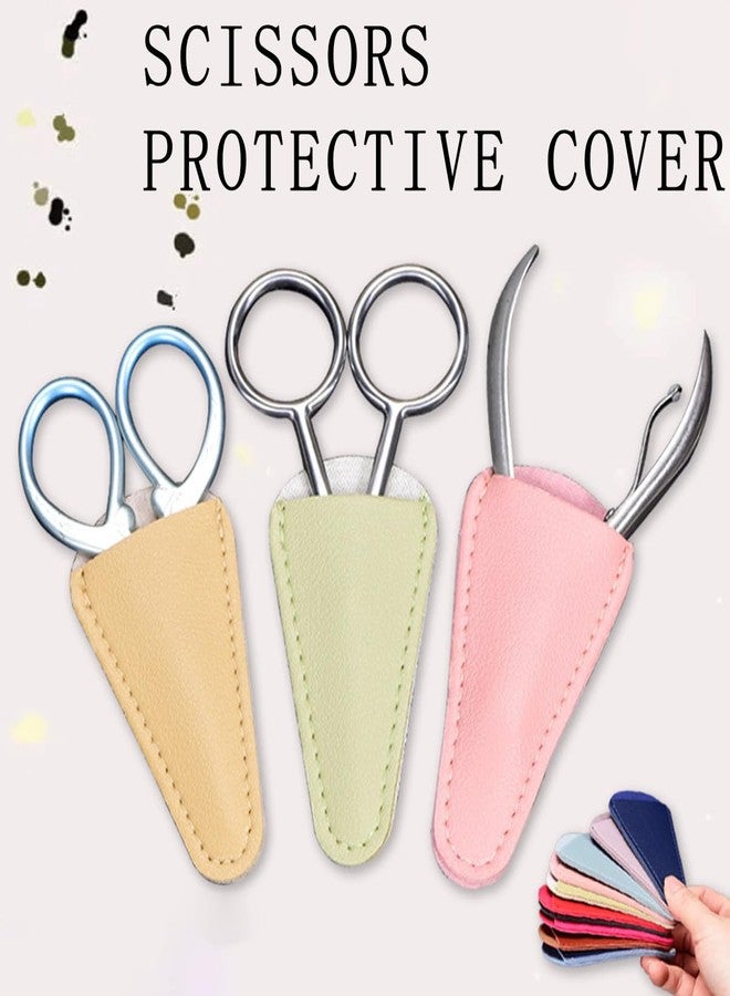 KuuGuu 16 PCS Scissor Tip Covers Sewing Scissor Sheath Cover Safety Synthetic Leather Sheath Scissors Protector - Image 3
