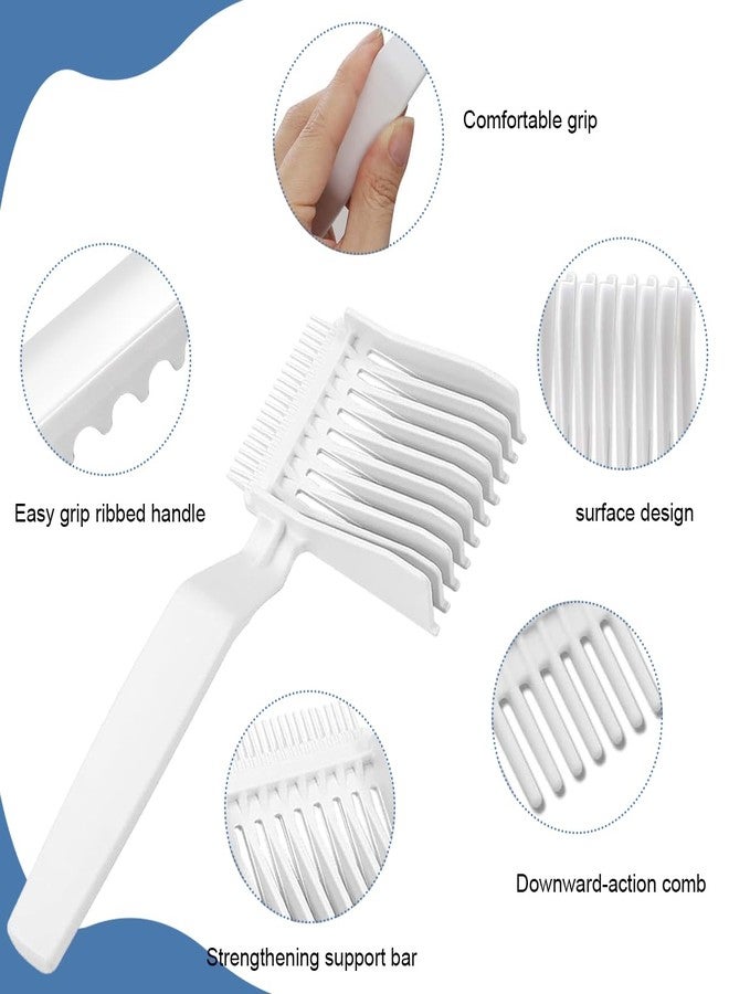 MAYCREATE® 2Pcs Barber Fade Comb for Men Hair Cutting Comb for Various Short Haircuts, Professional Fading Clipper Comb Anti-Static Flat Top Curved Positioning Comb for Salon Styling Tools - Image 5