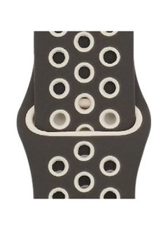 Generic Suitable For Apple Two-color Silicone Nike Strap Nike Hole Apple Iwatch Breathable Sports Watch Strap-Color:44 Smoky Purple + Brown-Specifications:42/44/45/49mm-L  - Image 1