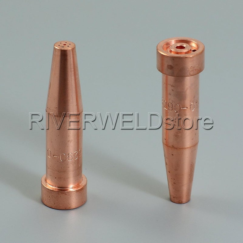 RIVERWELD رؤوس قطع الأسيتيلين 6290 الحجم 0 و 6290-0 لشفاط الأكسجين أوكسى أوكسى وقود مصنوعة من النحاس عبوة من 2 - Image 5