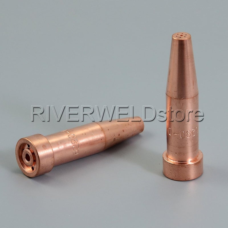 RIVERWELD رؤوس قطع الأسيتيلين 6290 الحجم 0 و 6290-0 لشفاط الأكسجين أوكسى أوكسى وقود مصنوعة من النحاس عبوة من 2 - Image 2