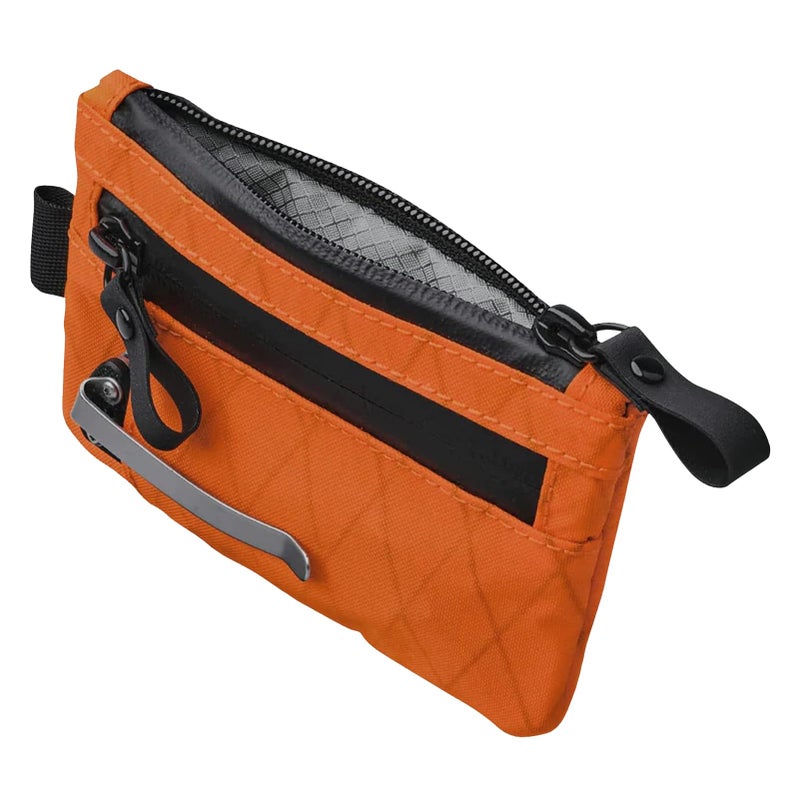 ALPAKA حقيبة زيب برو من ALPAKA باللون البرتقالي الساخن X-Pac VX25 - محفظة بسحاب بتصميم بسيط - مانعة لتداخل RFID، حاملة لبطاقة الهوية، بسحابات YKK لمحفظة الرجال مع فتحة لأداة متعددة، تستوعب من 4 إلى 12 بطاقة، قماش مقاوم للعوامل الجوية - Image 1