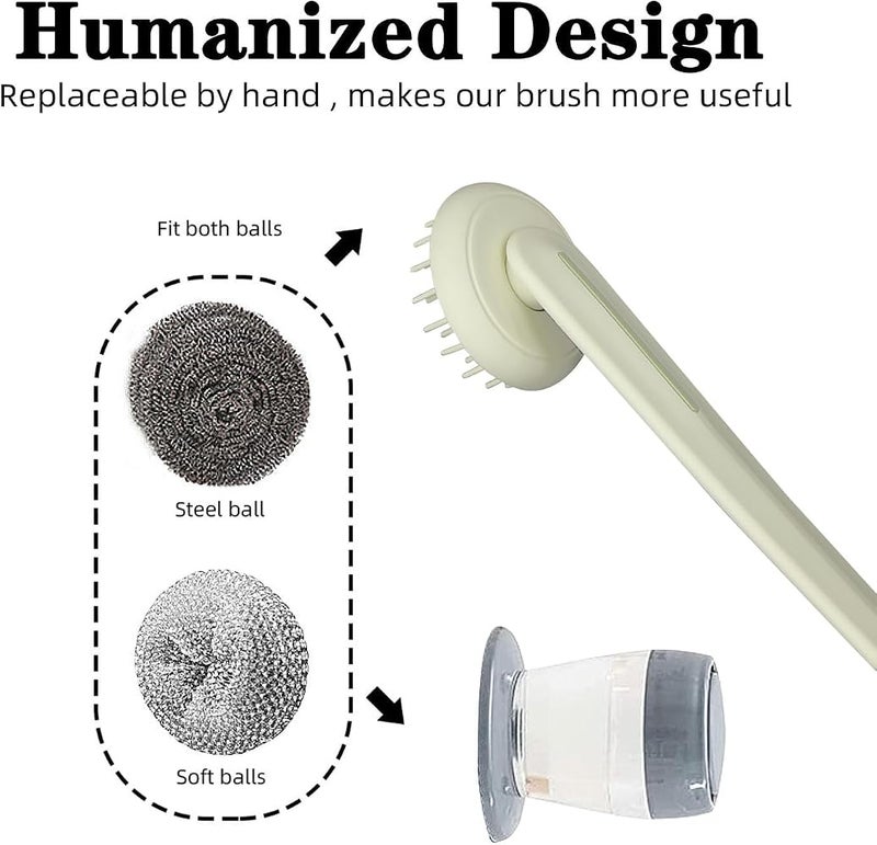 TERRIFI Stainless Steel Dish Scrubber, Metal Scouring Brush, Kitchen Cleaning Pad Set, Replaceable Scrubbing Heads with Handle for Pots, Pans, Sinks, Grates, Cookware Cleaning, 17 Pieces - Image 2