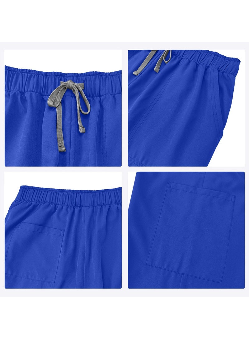 Unisex Medical Scrub Set – Breathable V-Neck Top & Jogger Pants with Pockets – Lightweight Polyester-Spandex Surgical Uniform for Nurses, Doctors & Hospital Staff  - Image 4