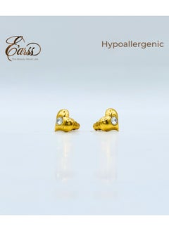 Puffed Heart with Zirconia Gold | Stainless Steel | 18K Gold Plated - pzsku/ZC9B7AA385C5BA3F0388EZ/45/_/1738584682/edd346e5-e34d-4d3e-97c9-91c2fdaa9c31