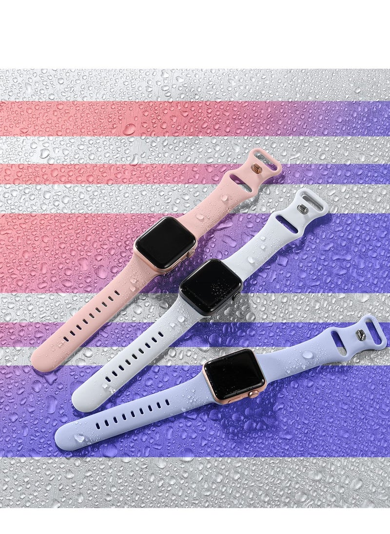 Excefore - Breathable Silicone Watch Bands Compatible with Apple Watch - Multiple Sizes for Series 8 7 6 5 4 3 2 1 SE,45mm 41mm 40mm 38mm 44mm 42mm 49mm- 6 Pack Variety Set - Image 1