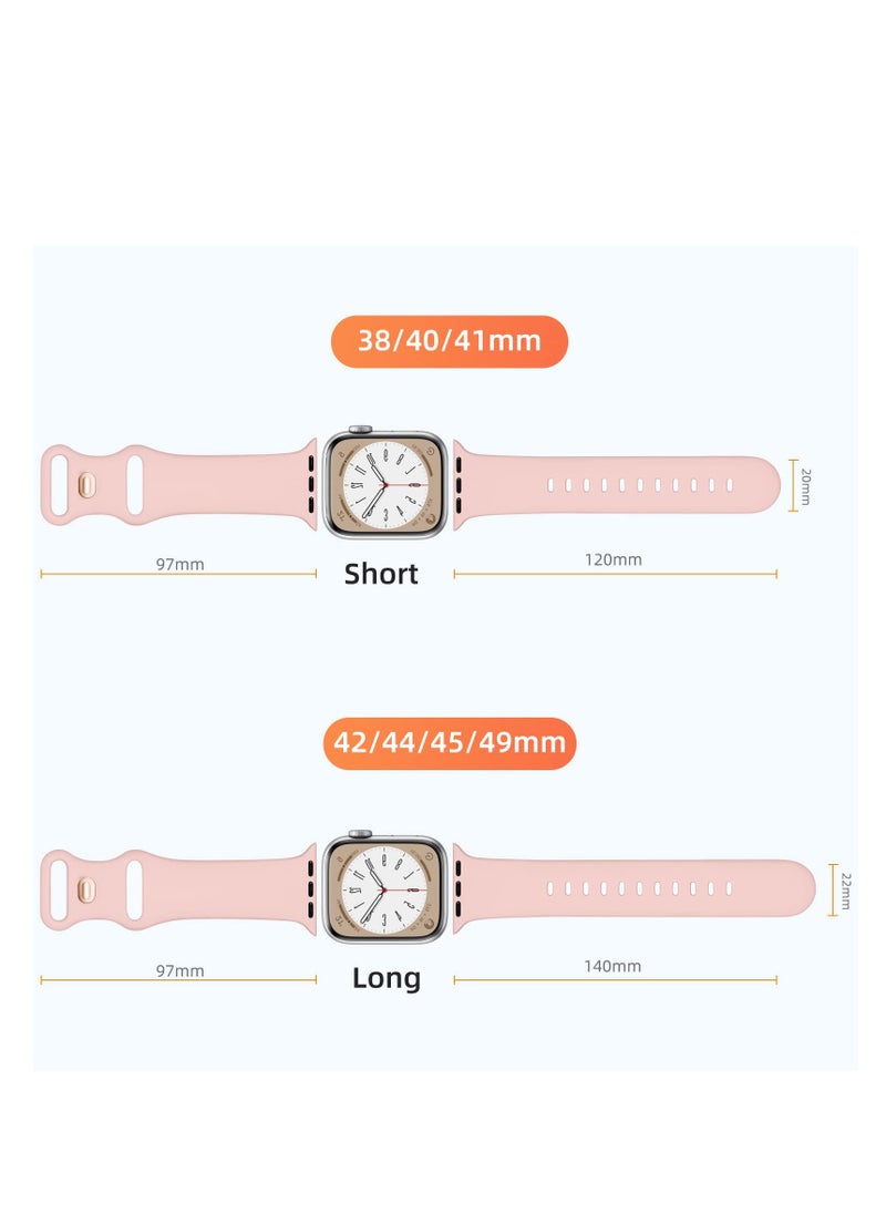 Excefore - Breathable Silicone Watch Bands Compatible with Apple Watch - Multiple Sizes for Series 8 7 6 5 4 3 2 1 SE,45mm 41mm 40mm 38mm 44mm 42mm 49mm- 6 Pack Variety Set - Image 1