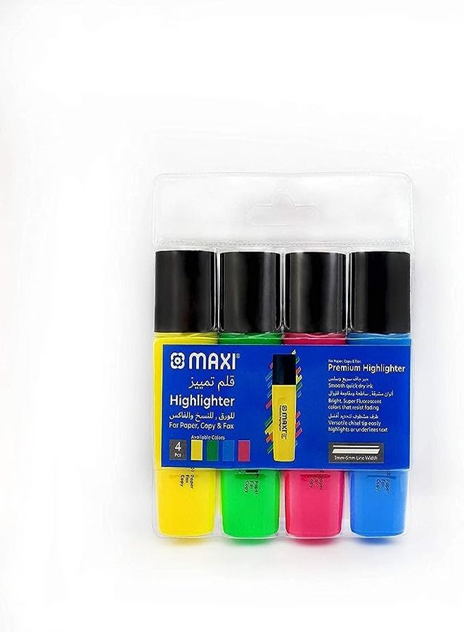 Faber-Castell 1548 Textliner Refillable Highlighter, Assorted - Set Of 4 F154804