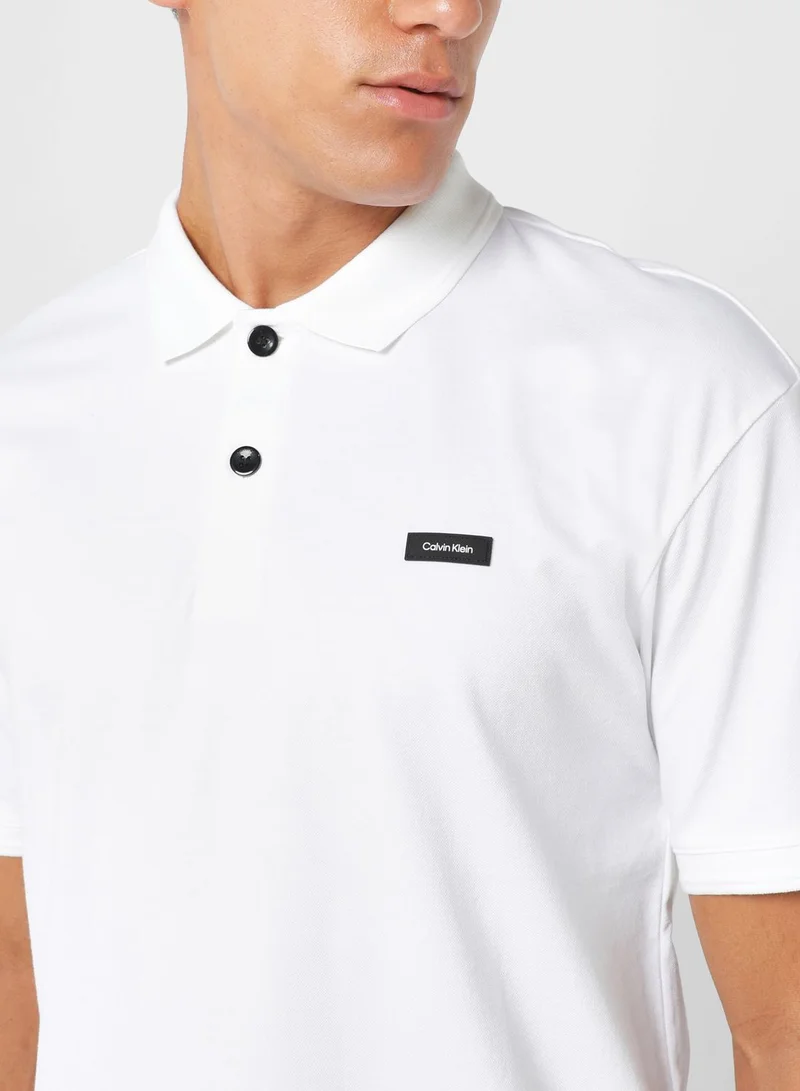 CALVIN KLEIN Stretch Metal Button Polo