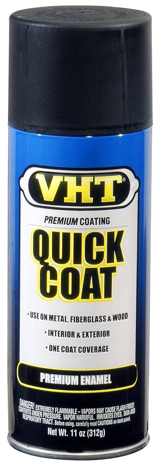 VHT SP510 Quick Coat Flat Black Acrylic Enamel Can - 11 oz. - Image 4