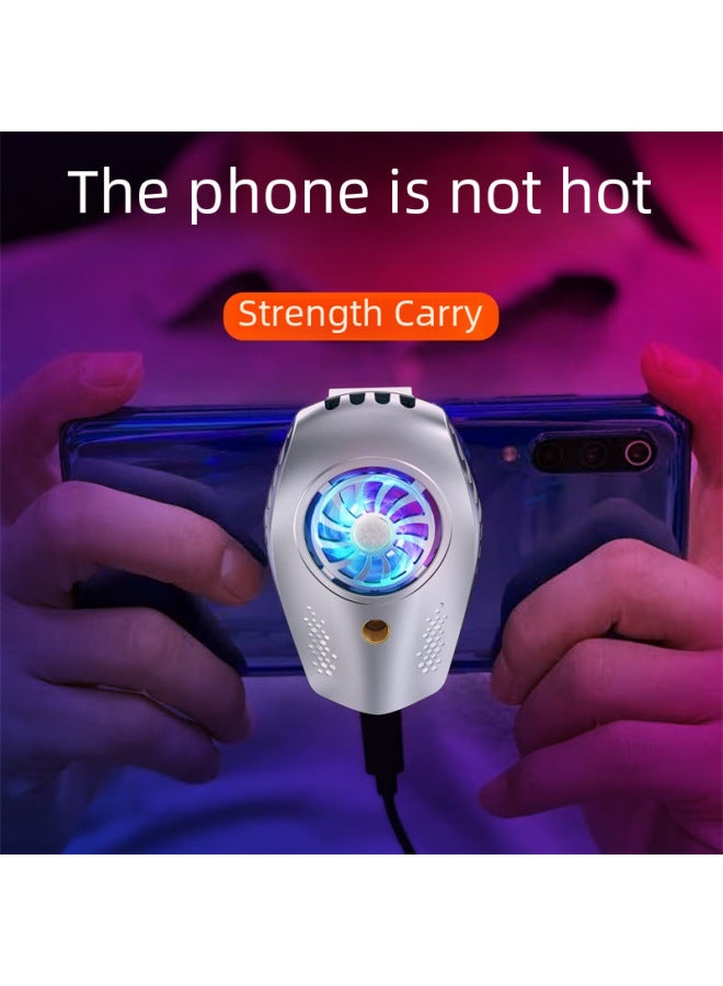 Semi-conductor Cooling Device Mobile Phone King Glory Live Broadcast Hair Styling Small Compact Mobile Phone Cooler-Product Color:K3 Semiconductor Silver  - Image 5