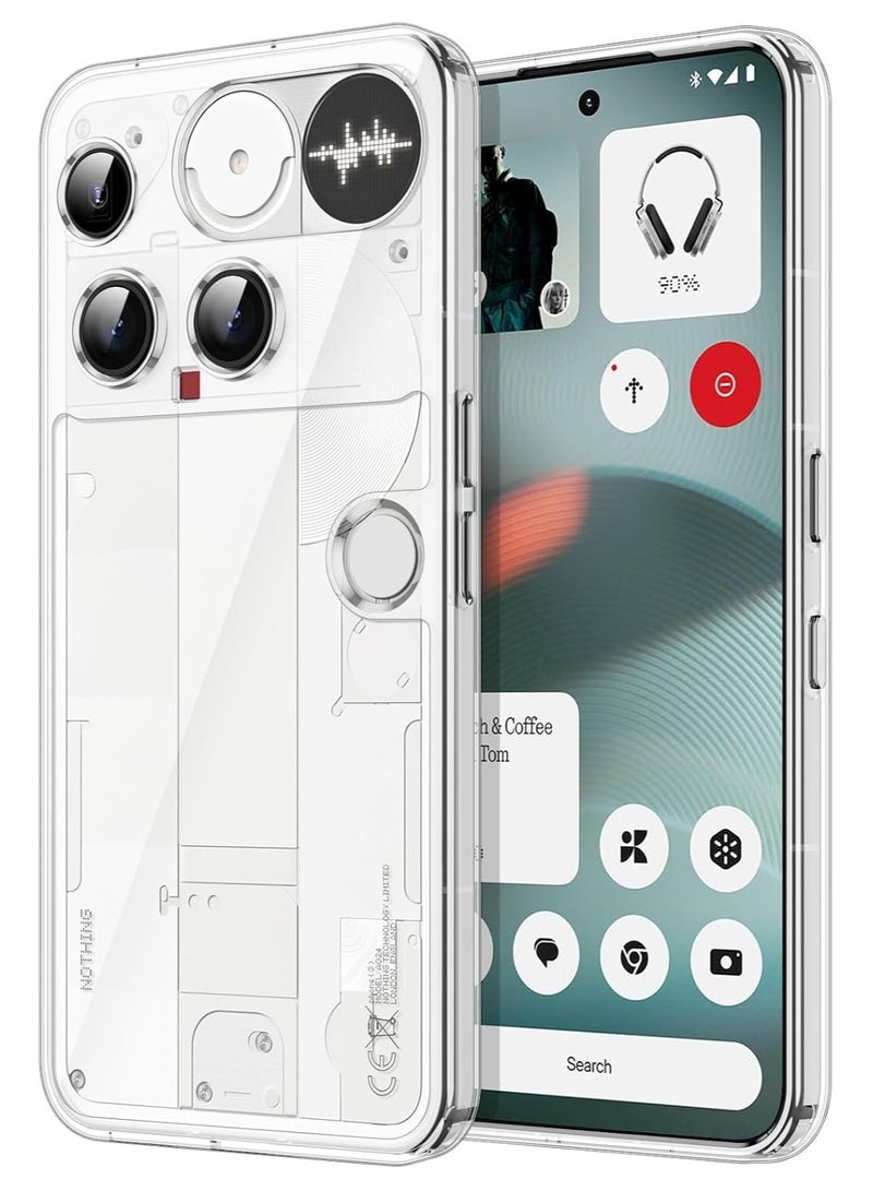 Crystal Clear Transparent Phone Case Nothing Phone 3 – Slim Ulta Thin Hard TPU Shockproof Cover, Anti-Yellowing Crystal Clear Protective Back Case with Camera Protection - Image 1
