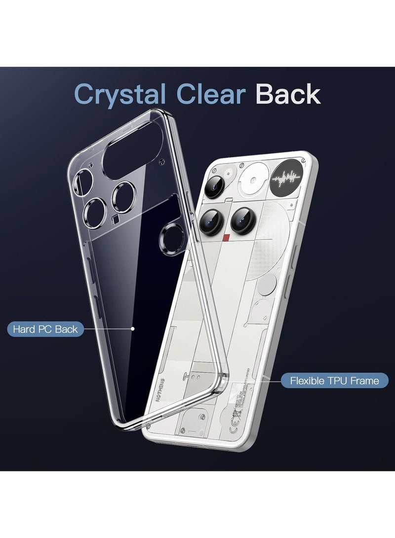 Crystal Clear Transparent Phone Case Nothing Phone 3 – Slim Ulta Thin Hard TPU Shockproof Cover, Anti-Yellowing Crystal Clear Protective Back Case with Camera Protection - Image 3