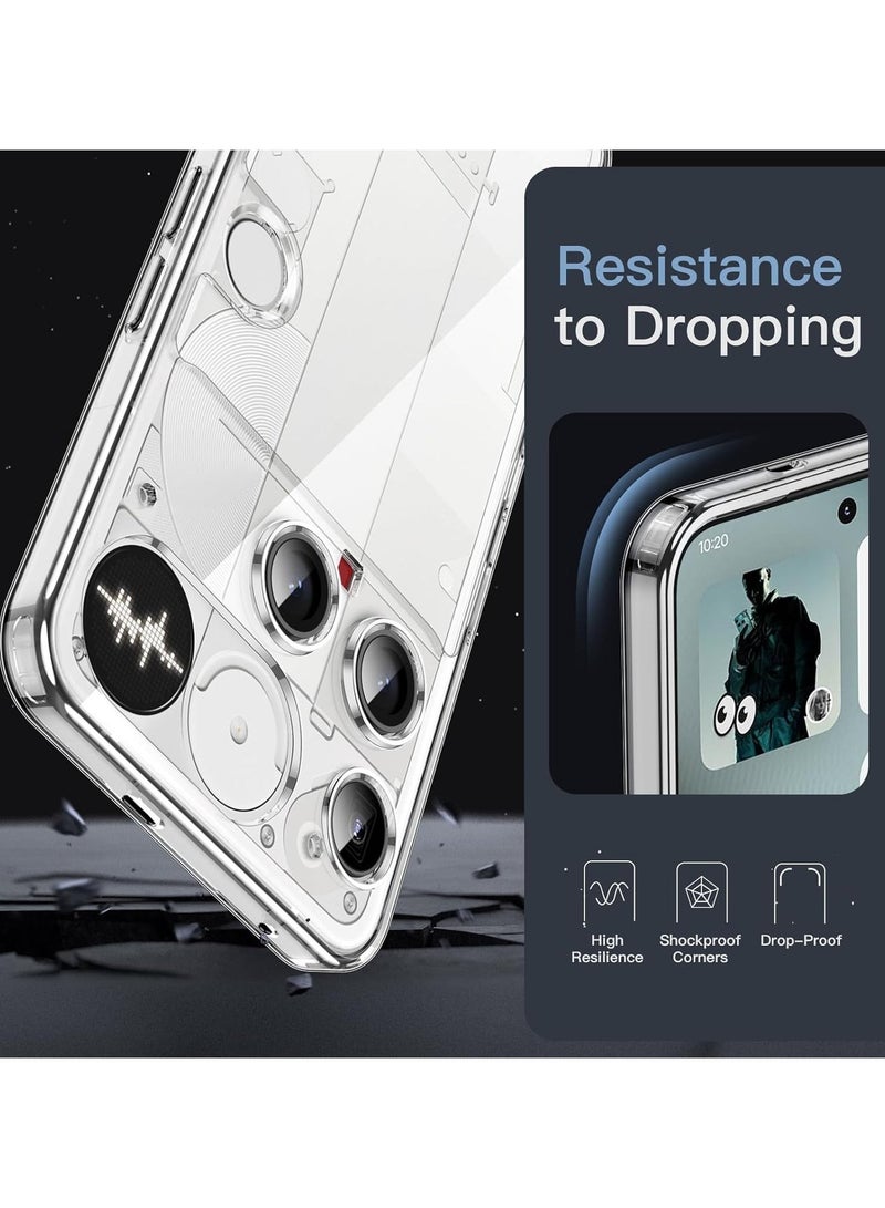 Crystal Clear Transparent Phone Case Nothing Phone 3 – Slim Ulta Thin Hard TPU Shockproof Cover, Anti-Yellowing Crystal Clear Protective Back Case with Camera Protection - Image 5
