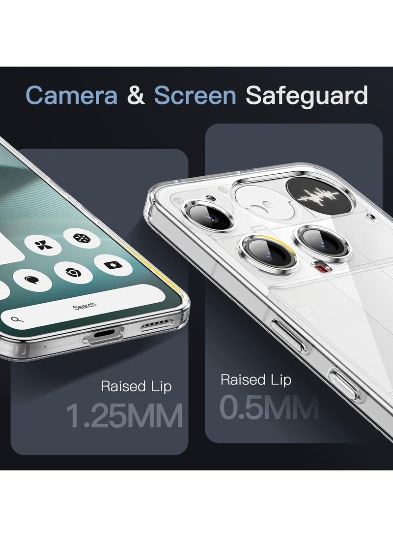 Crystal Clear Transparent Phone Case Nothing Phone 3 – Slim Ulta Thin Hard TPU Shockproof Cover, Anti-Yellowing Crystal Clear Protective Back Case with Camera Protection - Image 4
