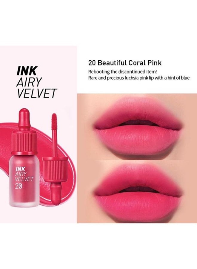 Peripera Ink Airy Velvet 020 Beautiful Coral Pink - Image 4
