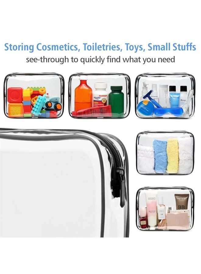 Packism Clear Toiletry Bag, 2 Pack TSA Approved Toiletry Bag Quart Size Bag, Travel Makeup Cosmetic Bag for Women Men, Carry on Airport Airline Compliant Bag, Black - Image 5