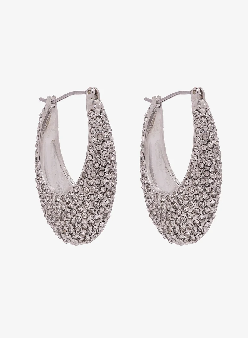 Ella Limited Edition Diamonte Rhinestone Embellished Hoop Earrings