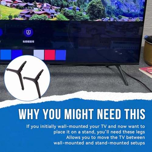 SeDeplacer TV Stand Legs Only Compatible with Samsung TV UN43TU7000F,UN43TU700DF, BE43T(Left: BN96-50854A Right: BN96-50855A),Not Compatible with Other Models.Tv Stand Base for 43 inch TV - Image 4