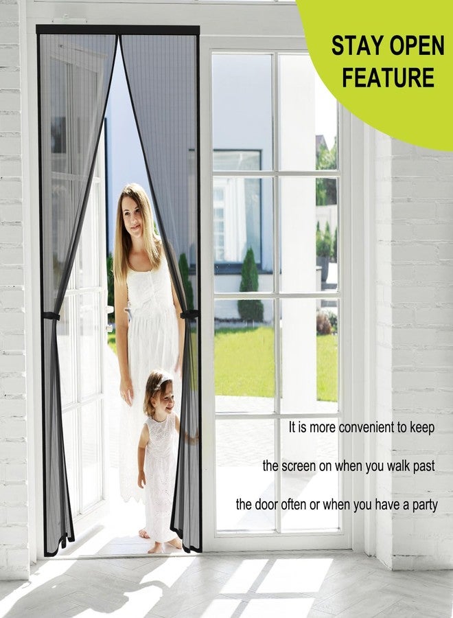 Iduontis Magnetic Screen Door -Fit for Door Size:32x78 Inch, Hands Free Mesh Partition, Heavy Duty Fly Screen Mesh Curtain Keeps Bugs Out, Frame Hook & Loop, Pet and Kid Friendly, Screen Door Size 34x80 - Image 3