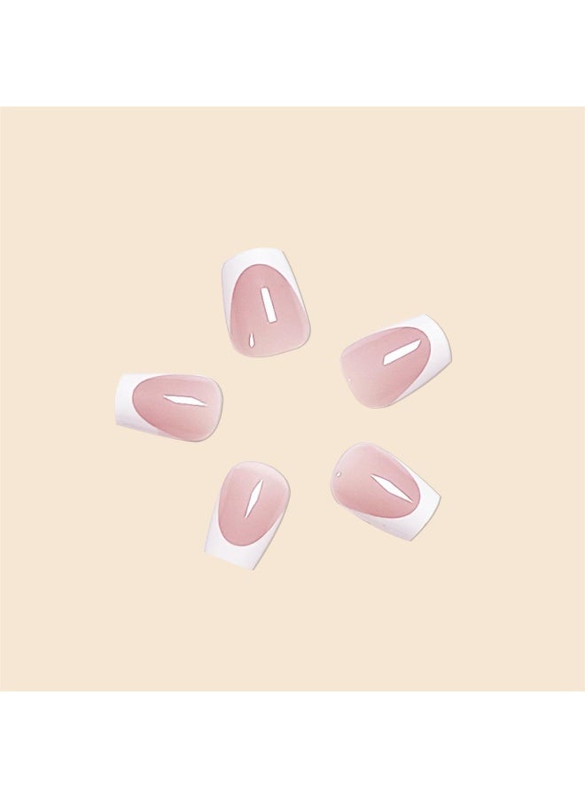 Kanza 24Pcs Press on Nails, False Nails, Fake Nails Set for Women Girls Nail Art Accessories, Press On Nail with Glue Stickers for Easy Apply, Stick On Fingernails Set - Image 2