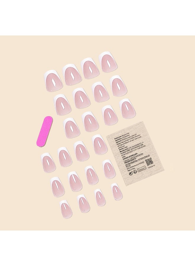 Kanza 24Pcs Press on Nails, False Nails, Fake Nails Set for Women Girls Nail Art Accessories, Press On Nail with Glue Stickers for Easy Apply, Stick On Fingernails Set - Image 3