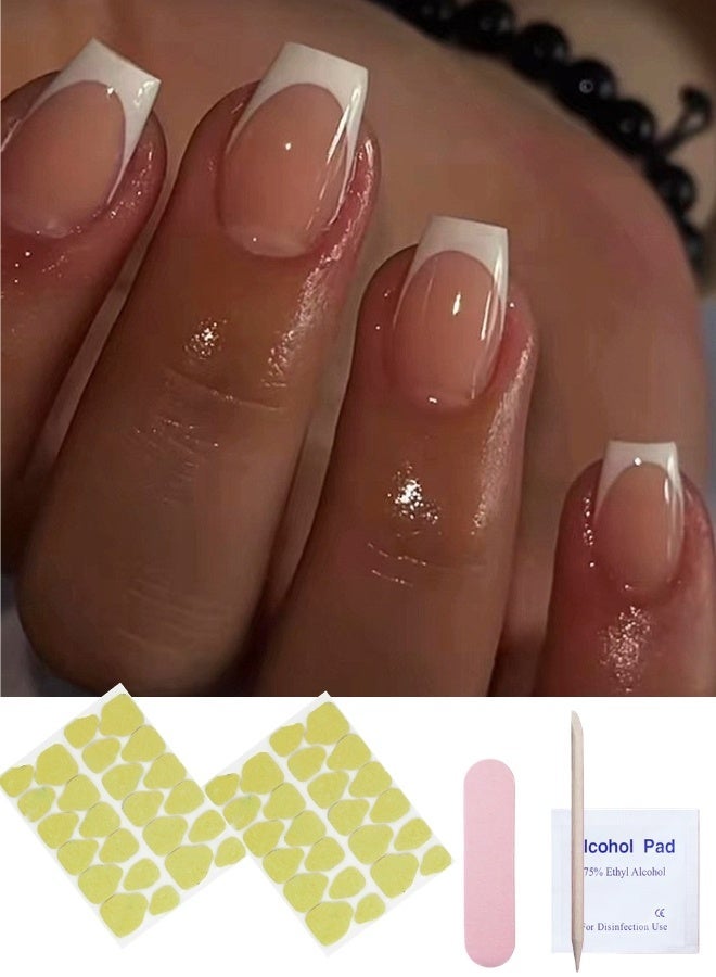 Kanza 24 قطعة أظافر لاصقة، أظافر مزيفة، مجموعة أظافر مزيفة للفتيات والنساء، أكسسوارات فن الأظافر، أظافر لاصقة مع ملصقات لاصقة للتطبيق السهل، مجموعة أظافر لاصقة - Image 1