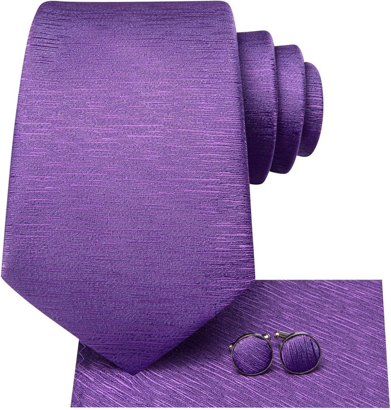 Dubulle Mens Paisley Striped Tie WOVEN Necktie for Men and Handkerchief Cufflinks Set Wedding Formal Business - Image 2