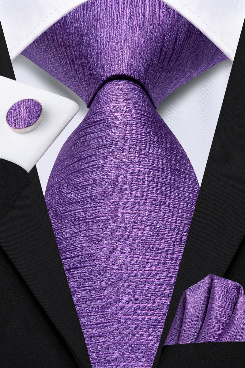 Dubulle Mens Paisley Striped Tie WOVEN Necktie for Men and Handkerchief Cufflinks Set Wedding Formal Business - Image 4