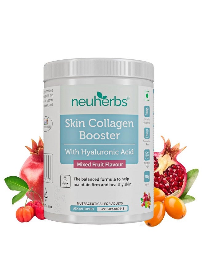 Neuherbs Collagen Supplement- 210 Gram ( Mixed Fruit, 30 Servings)|Collagen Powder for Women & Men with Biotin, Vitamin C, Vitamin E |Plant Based collagen booster blend with Antioxidant for Glowing & youthful skin. - Image 1