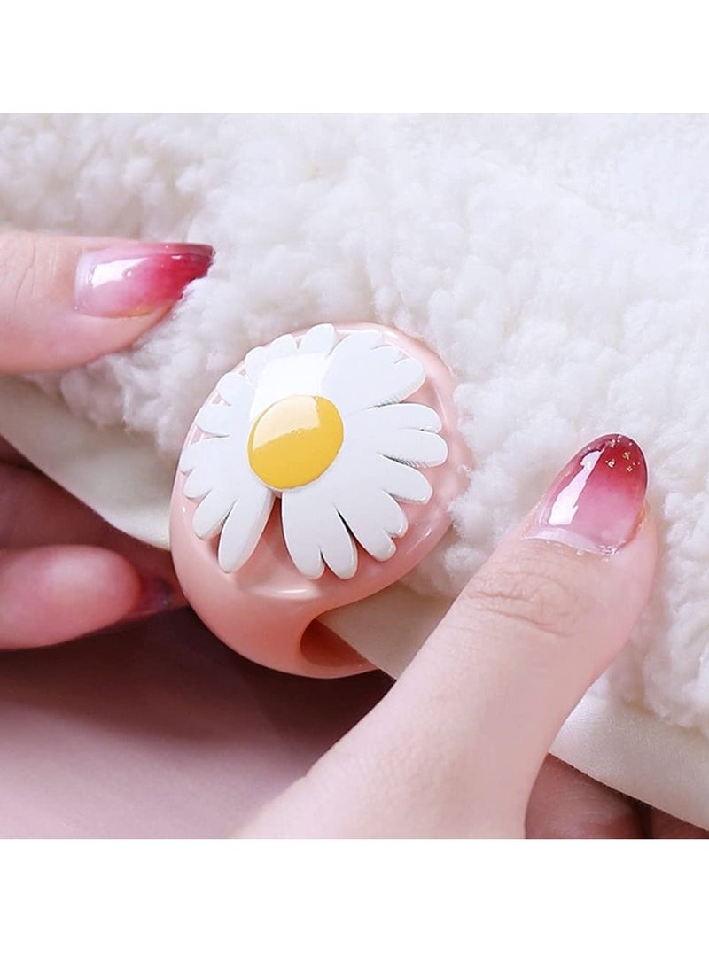 SYOSI - Quilt Clips, Duvet Cover Clips, 8 Pcs Daisy Shape Needle Free Comforter Fasteners Anti-Slip Duvet Cover Clips High Elasticity Comforter Clamps Grippers Clip to Keep Duvet in Place - Image 1