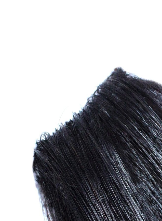 Fully 2 Pcs Single Clip Human Hair Side Front Cover Up Patch Hair Extension For Women and Girls ((16 Inch, Black)) - Image 5