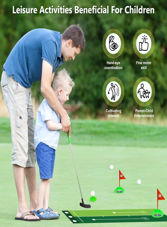 Dyienocs Toddler Golf Clubs Set,Retractable Toy Golf Clubs with Putting Mat for Kids Ages 2 3 4 5(Right Hand),Indoor Outdoor Mini Golf Game,Ideal Christmas Birthday Gift for Boys Girls Ages 3-5 - Image 2
