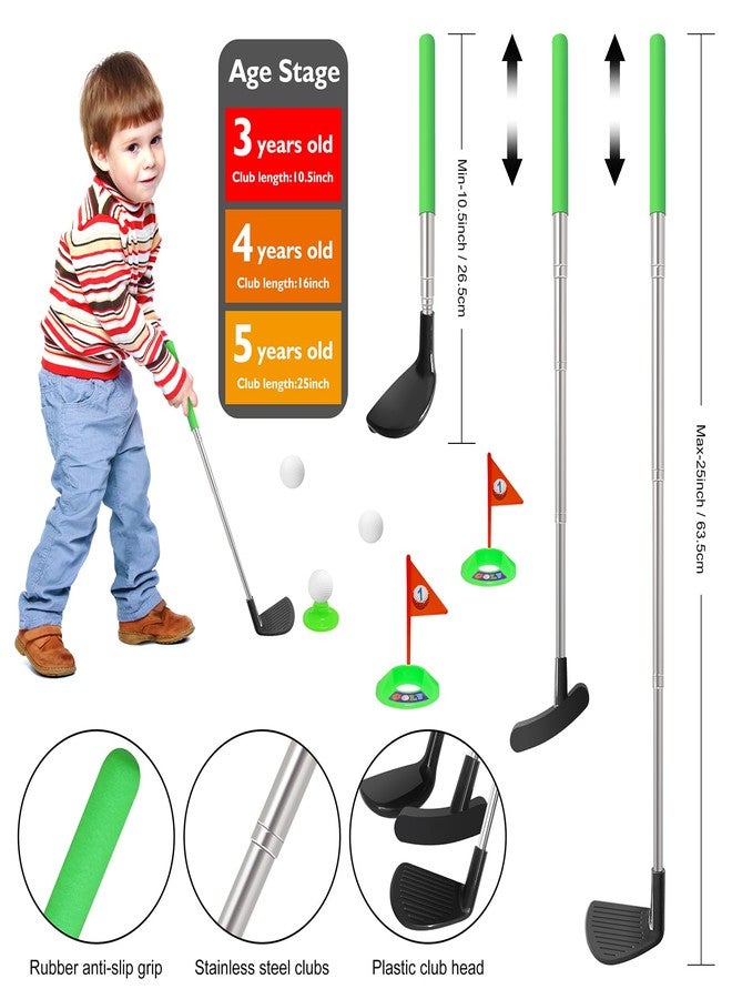 Dyienocs Toddler Golf Clubs Set,Retractable Toy Golf Clubs with Putting Mat for Kids Ages 2 3 4 5(Right Hand),Indoor Outdoor Mini Golf Game,Ideal Christmas Birthday Gift for Boys Girls Ages 3-5 - Image 3