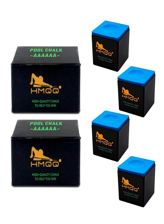 HMQQ Nano Technology Pool Cue Chalk - Professional Billiard Chalk for Tournaments, High Performance, Low Deflection, Durable, Reduces Miscues,2 Pack(2 Boxes, 4 Cubes Total) - Image 1