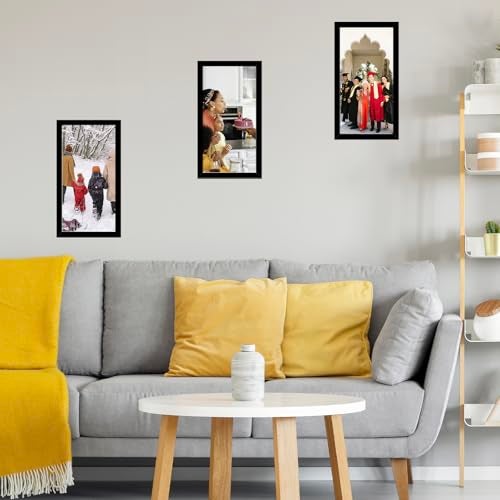 JCJMY 7x17 Picture Frame Black for Poster Photo Picture, Horizontal and Vertical Formats for Wall Hanging, 7 x 17 Wall Gallery Poster Photo Frame for 7 by 17 Photos Posters, Black - Image 5