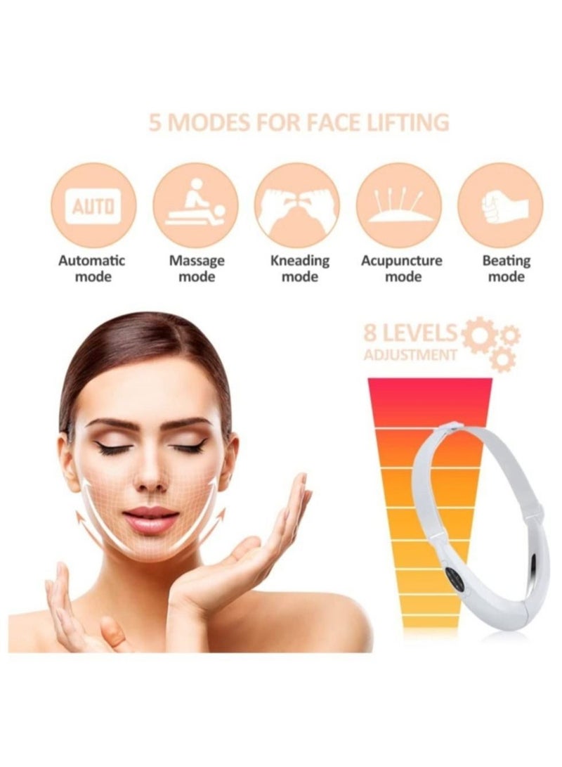 Y&D Electric V-Shape Face Shaping Massager, Double Chin Reducer, Micro Current Slimming EMS Facial Lift Device Massager LED Photon Therapy  - Image 4