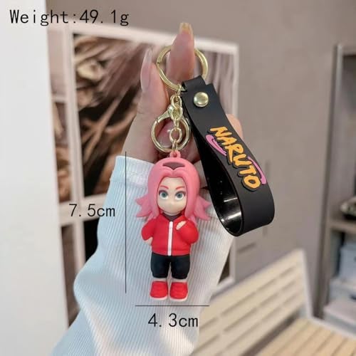 FowWelt Cartoon Keychain for Girls and Boys, Cute Keychains Accessories Keyring Key Wristlet Car Charms Backpack Key Chain (Anime5, Naarutoo) - Image 4