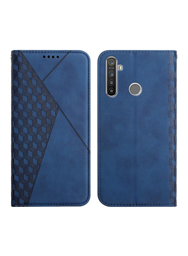 S-TOP Case For OPPO Realme 6i / 5 Diamond Pattern Splicing Skin Feel Magnetic Horizontal Flip Leather Case with Card Slots & Holder & Wallet - Image 1
