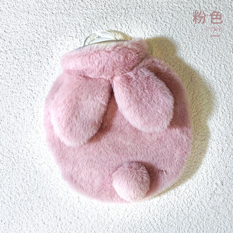 Korean Version Of Rabbit Plush Warm Water Bag Large Number Pvc Water Bag Water Injection Compress Warm Hand Source Spot Sale - Image 1
