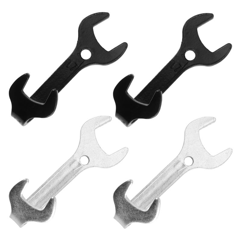 4pcs Vintage Iron Wall Hooks - Wrench Shaped Industrial Style Key Rack - Towel and Coat Hanger Metal Retro Decorative Hook - Image 1